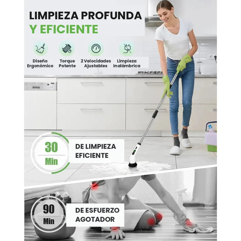 Cepillo Eléctrico Multifuncional 9 en 1 para Limpieza Profunda